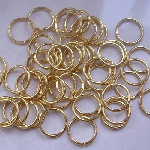 100 anneaux en métal 4x0.7 mm - doré