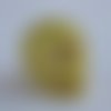 2 perles tête de mort jaune 13x12 mm - howlite