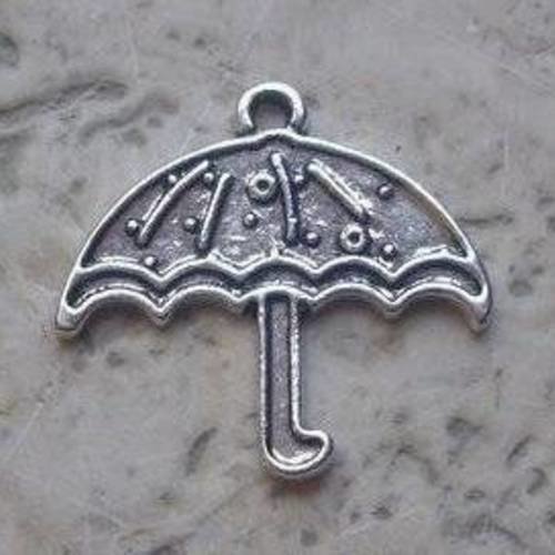 Lot de 2 pendentifs/breloques parapluie 27 mm