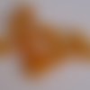 20 perles &quot;oeil de chat&quot; 8 mm - orange