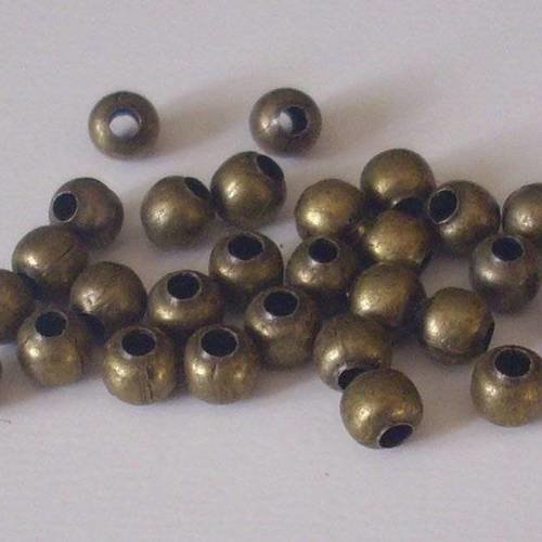 500 perles en métal intercalaire bronze 4 mm -
