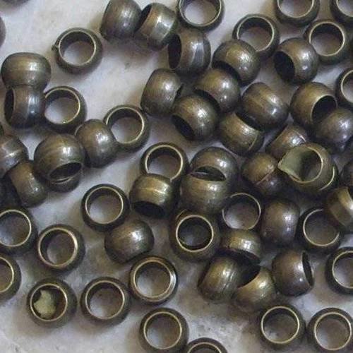 1000 perles à écraser bronze 2 mm - crimp beads