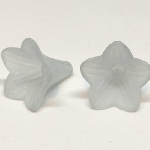 2 grosses perles fleur en lucite 22 mm