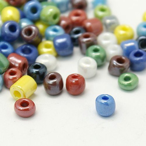 Perles de rocailles 2 mm - sachet de 100g - perles de rocailles nacrées