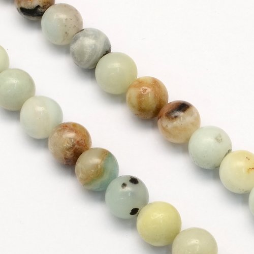 40 perles amazonites naturelles 4.5mm