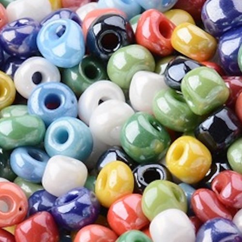 Perles de rocailles 4 mm - sachet de 25g - perles de rocailles nacrées