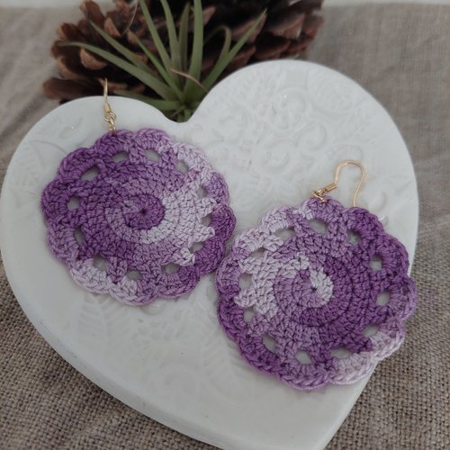 Boucles d'oreilles en crochet