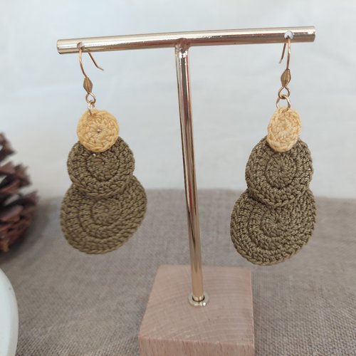 Boucles d'oreilles en crochet - eclipse
