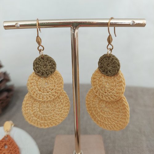 Boucles d'oreilles en crochet - eclipse