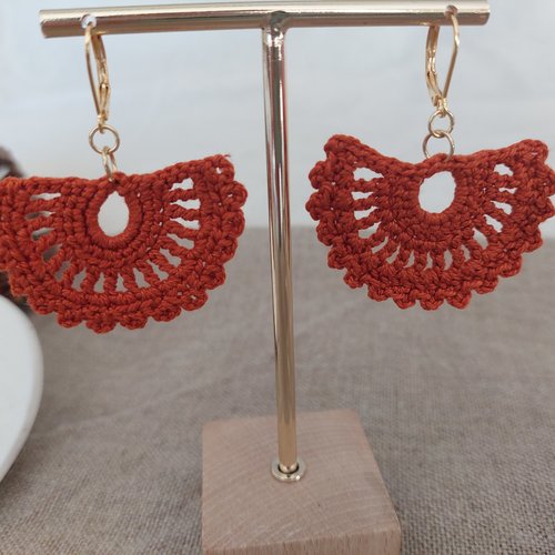 Boucles d'oreilles en crochet - bohème