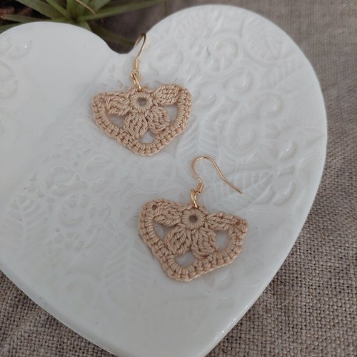 Boucles d'oreilles en crochet - orchid