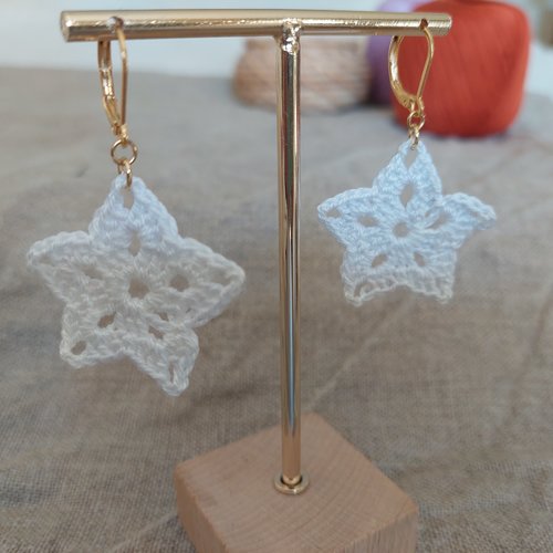 Boucles d'oreilles en crochet - starlight