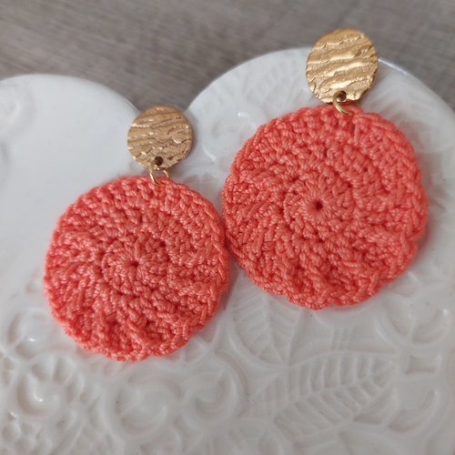 Boucles d'oreilles en crochet - ondine