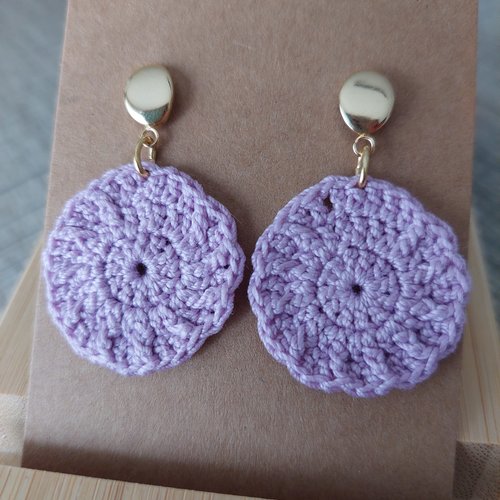 Boucles d'oreilles en crochet - ondine