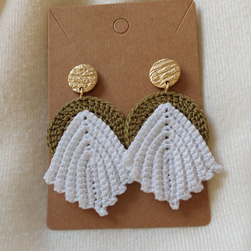 Boucles d'oreilles en crochet - mountain