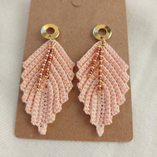 Boucles d'oreilles en crochet - talisman