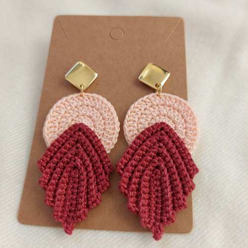 Boucles d'oreilles en crochet - mountain