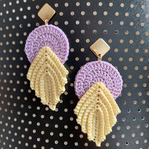 Boucles d'oreilles en crochet - mountain