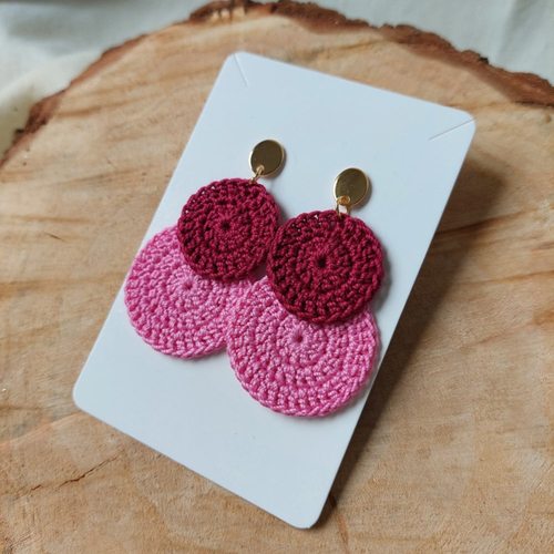 Boucles d'oreilles en crochet - céleste