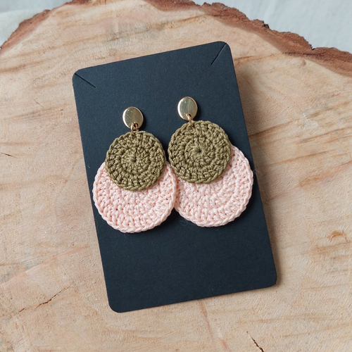 Boucles d'oreilles en crochet - céleste