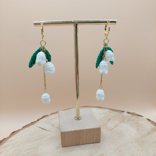 Boucles d'oreilles en crochet - lily