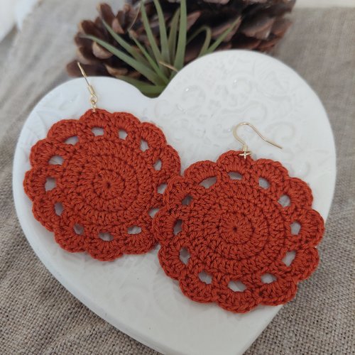 Boucles d'oreilles en crochet