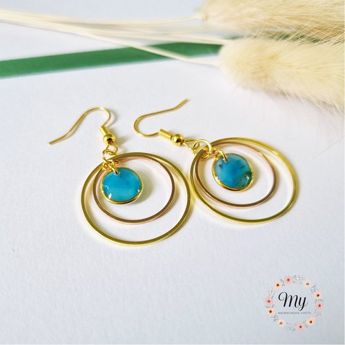 Boucles d'oreilles green forest