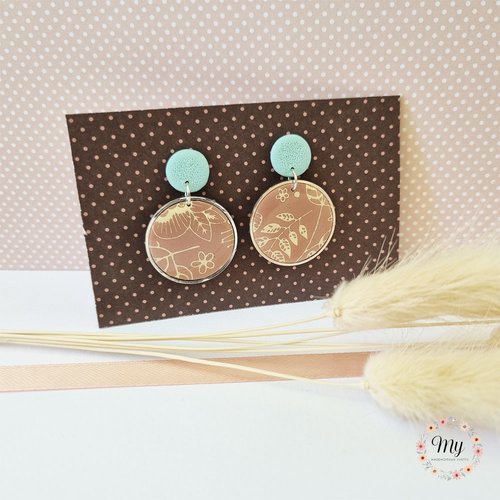 Boucles d'oreilles douceurs d'été moka
