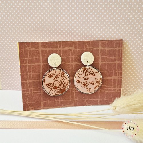 Boucles d'oreilles douceurs d'été roses