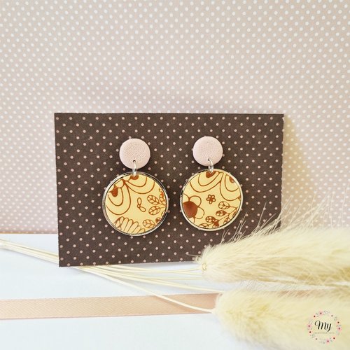 Boucles d'oreilles douceurs d'été pêches