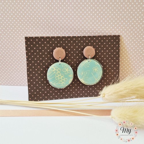 Boucles d'oreilles douceurs d'été bleues