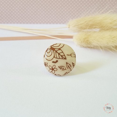 Bague douceurs d'été beige
