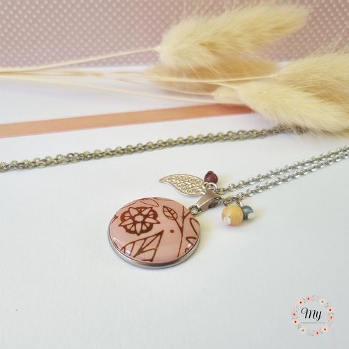 Collier douceur d'été rose