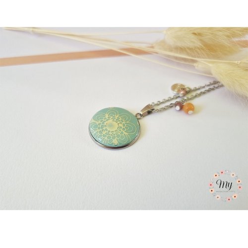 Collier douceur d'été bleu