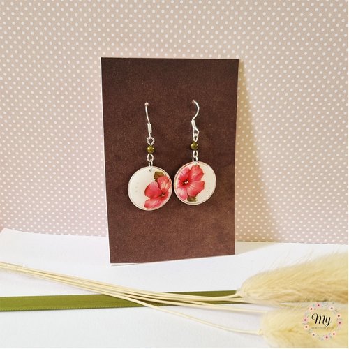 Boucles d'oreilles "hibiscus"