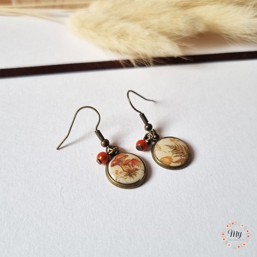 Boucles d'oreilles "champignons"