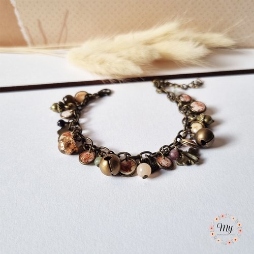 Bracelet à breloques "champignons"