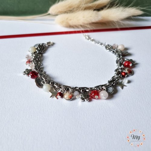 Bracelet à breloques "étoile de noël"