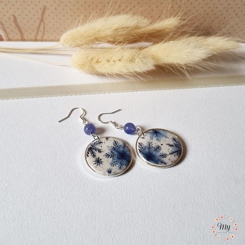 Boucles d'oreilles "flocons"