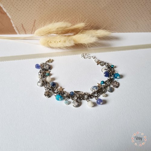 Bracelet à breloques "flocons"