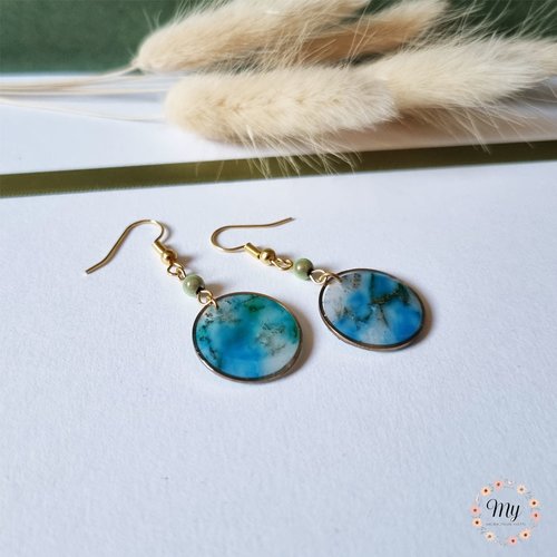 Boucles d'oreilles "aurore boréale"