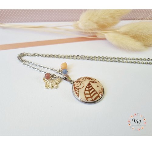 Collier douceur d'été beige