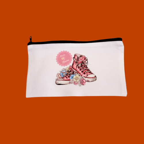 Trousse personnalisable en tissu crème – pochette à personnaliser, cadeau pour épouse, maman, amie, sœur, écolier, maîtresse