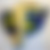 Sac banane wax bleu/jaune- un accessoire vibrant, fonctionnel pour vos aventures,