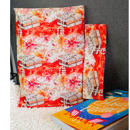 Pochette, marque page offert, réversible, protège livre, housse liseuse, format broché, cadeau lecteur