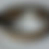 Bracelet manchette cuir plat vachette 5 mm argent, liège 10mm, fermoir magnétique aimanté couleur argent, modèle unique