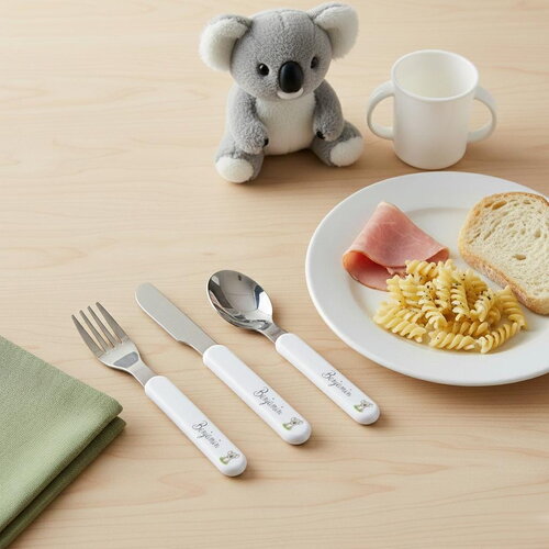 Set couverts koala - en inox, personnalisés pour enfants