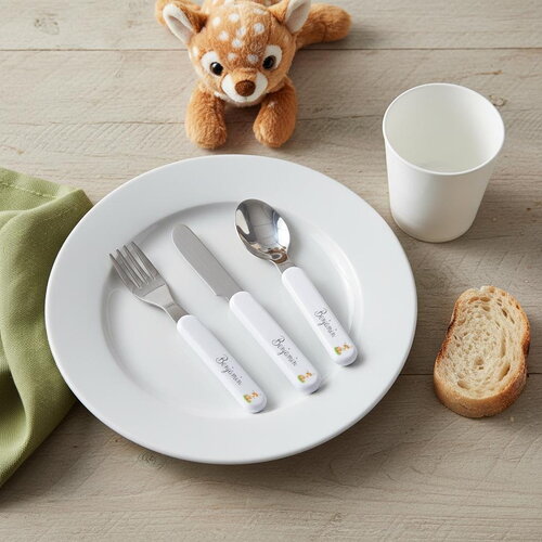 Set couverts faon - en inox, personnalisés pour enfants
