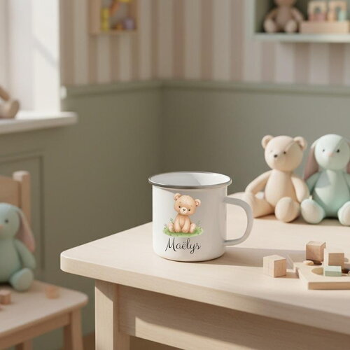 Tasse enfant personnalisée - mug pour garçon - fille décor ours