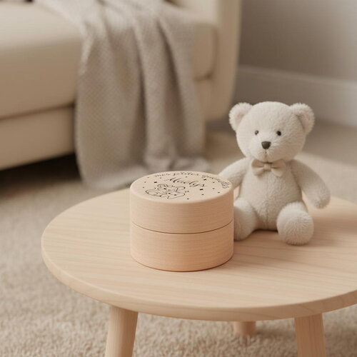 Boîte à dents de lait personnalisée en bois - bébé ou enfant | souris fille dent